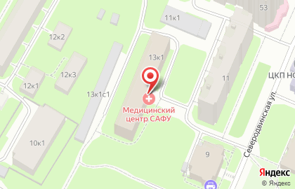 Санаторий-профилакторий САФУ им. М.В. Ломоносова на карте