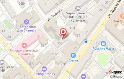 Центровой, ИП Протопопов Е.А. на улице Карла Маркса на карте