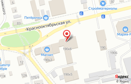 Продуктовый супермаркет Аникс на Краснооктябрьской улице на карте