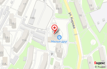 Супермаркет Кировский в Советском районе на карте