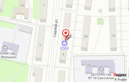 Отделение службы доставки Boxberry на Садовой улице на карте