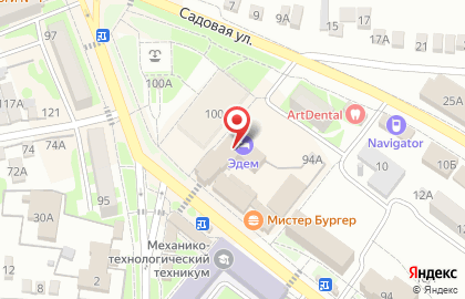 Гостиница Эдем в Моздоке на карте
