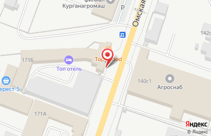 Продовольственный магазин Сибирь на Омской улице на карте