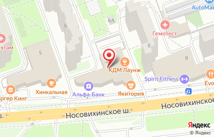 Магазин одежды Столичный гардероб на Новосовихинском шоссе на карте