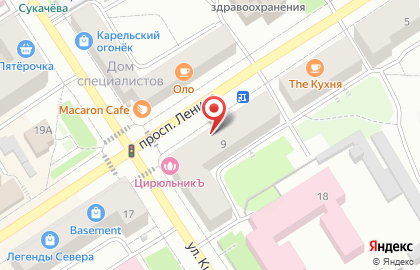 ТЦ Европа на проспекте Ленина на карте
