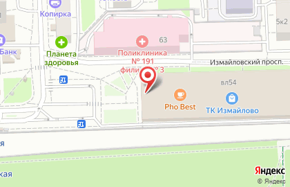 Магазин Добрынинский на метро Измайловская на карте