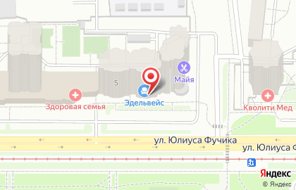 Производственно-торговая компания Handwerk на улице Юлиуса Фучика на карте