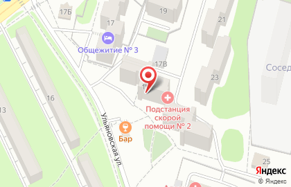 Больница Скорая медицинская помощь на Ульяновской улице на карте