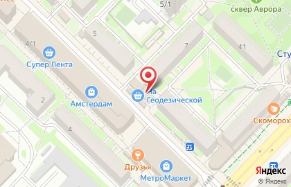 Хлебный киоск Хлебная столица на Геодезической улице на карте