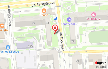 Рекламные щиты (6*3), Железнодорожный район, Ориентир-М на улице Горького на карте