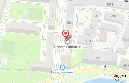 Завод художественных красок Невская палитра в Санкт-Петербурге на карте