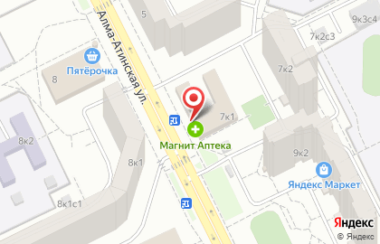 Ситимаркет на Алма-Атинской улице на карте