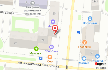 Визово-туристический центр In.visa на улице Полярные Зори на карте