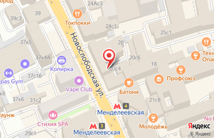 Туристическое агентство ANEX Tour на Новослободской улице на карте