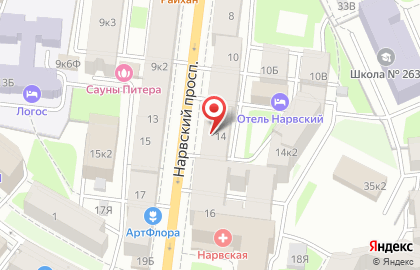 Сервисный центр БИК-ВИДЕО на метро Нарвская на карте