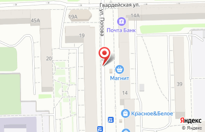 Киоск по продаже печатной продукции Роспечать-НТ на улице Попова на карте