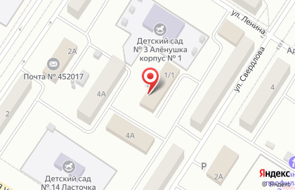 Курсор на улице Свердлова на карте