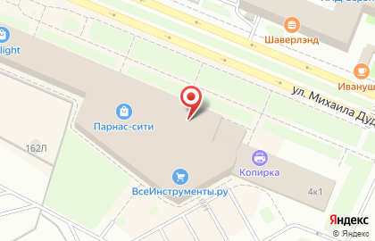 Книжно-канцелярский магазин Буквоед на улице Михаила Дудина на карте
