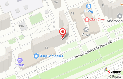 Салон бытовых услуг Комильфо-М на бульваре Адмирала Ушакова на карте