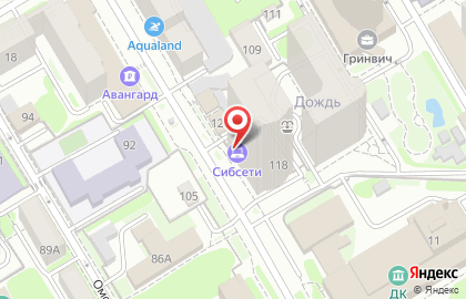 Сибсети для Бизнеса на Площади Гарина-Михайловского на карте