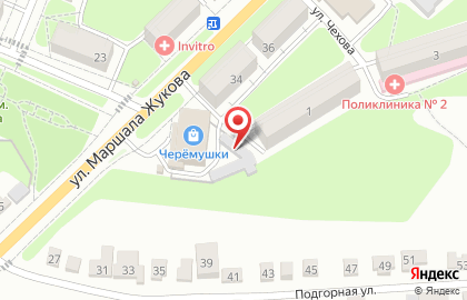 Салон по изготовлению памятников на улице Маршала Жукова на карте