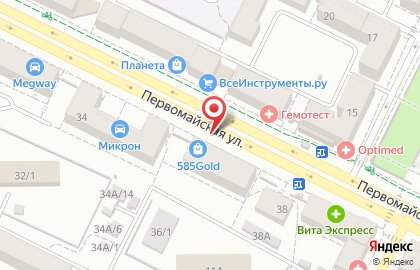 Евросеть на Первомайской улице на карте
