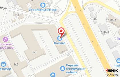 Компас на проспекте Машиностроителей на карте