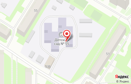 Детский сад №55 комбинированного вида на проспекте Ленина на карте