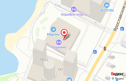 Пушкино, дворец спорта на карте