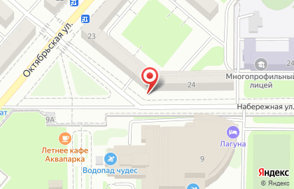 Магазин продуктов Народный на Набережной улице на карте