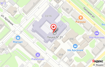 Лицей №21 в Иваново на карте