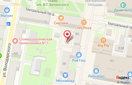 Шелковый путь на Московской улице на карте
