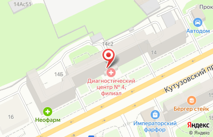 Аптека Неофарм на Кутузовском проспекте на карте