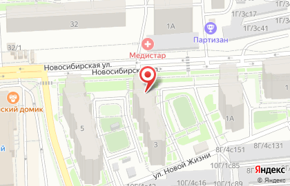 Магазин Мясное изобилие в Железнодорожном районе на карте