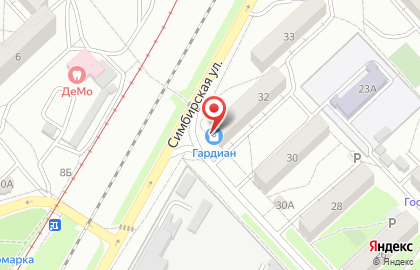 Магазин Гардиан на Академической улице на карте