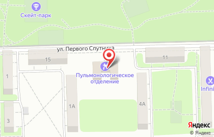 Детский санаторий №2 на улице Первого Спутника на карте