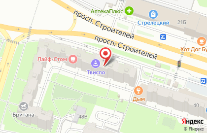 Компания по изготовлению памятников Данила-Мастер на проспекте Строителей на карте