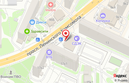 Магазин овощей и фруктов в Москве на карте