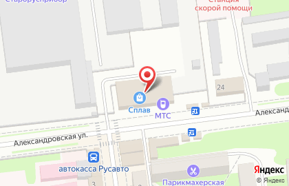 Салон связи МТС на Александровской улице на карте