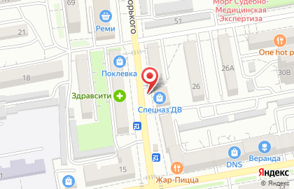 Магазин Спецназ ДВ на улице Горького на карте