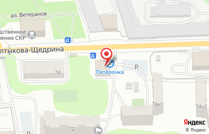 Супермаркет Пятёрочка в Калуге на карте