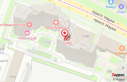 Мариенталь (Санкт-Петербург) на проспекте Науки на карте