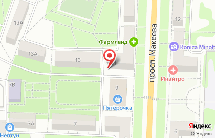 Кафе Пингвин на проспекте Макеева на карте