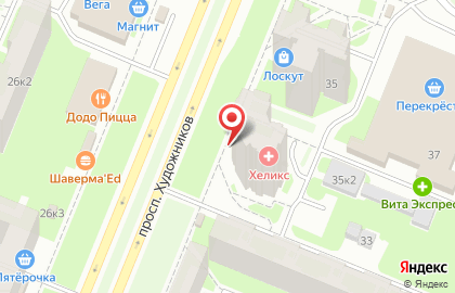 Клик на проспекте Художников на карте