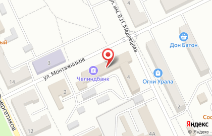 Почтовое отделение №105 на улице Монтажников на карте