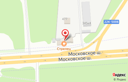 Кафе на Московском шоссе, 345 к5 на карте