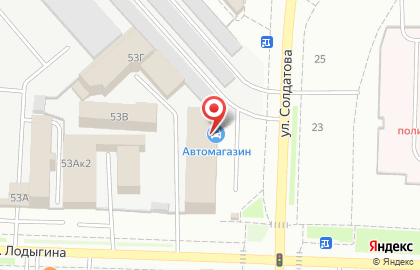 Магазин автомобильных запчастей Автомир в Свердловском районе на карте