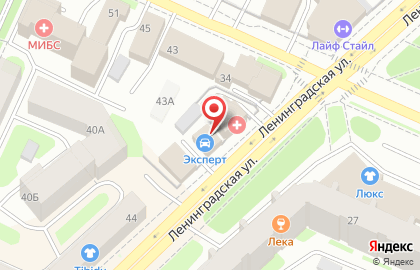 Рекламное агентство Эпатаж на улице Ленинградской на карте