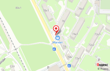Супермаркет Магнит на Московской улице на карте