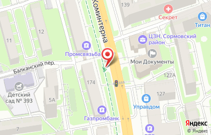 Указатель системы городского ориентирования №5949 по ул.Коминтерна, д.174 р на карте